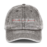 Hallelujah Thank You Jesus Hat • Vintage Cotton Twill Cap EternalChristianTees Charcoal Grey